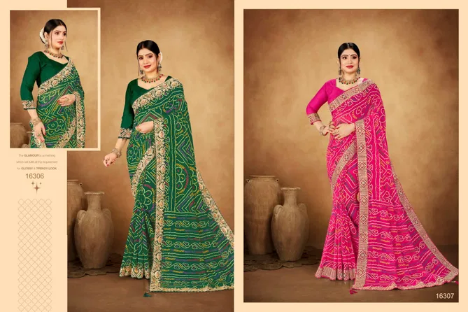 Swarna By Jalnidhi Georgette Bandhani Printed Saree Wholesale Shop In Surat